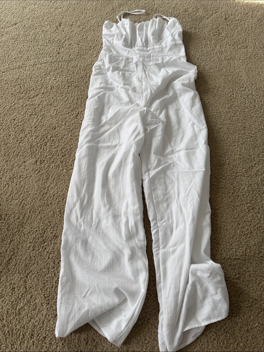 Altar'd State White Wide-Leg Jumpsuit fully lined